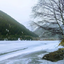 Frozen Issyk Lake